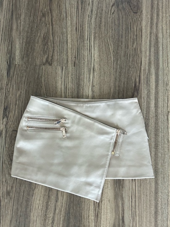 Thomas Wylde Dresses & Skirts - Thomas Wylde Taupe Mini Skirt with Subtle Sheen